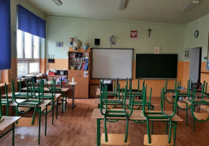 Budynek przy ulicy Małej Piętnastki 1. Sala lekcyjna.