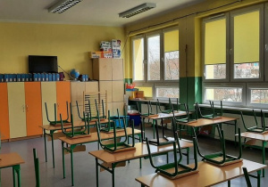 Budynek przy ulicy Małej Piętnastki 1. Sala lekcyjna.
