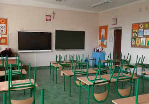 Budynek przy ulicy Małej Piętnastki 1. Sala lekcyjna.