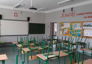 Budynek przy ulicy Małej Piętnastki 1. Sala lekcyjna.